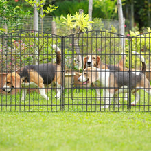 Load image into Gallery viewer, Elegant Decorative Metal Garden Fence with 12 Panels &amp; Gate, 23.6ft L x 30in H