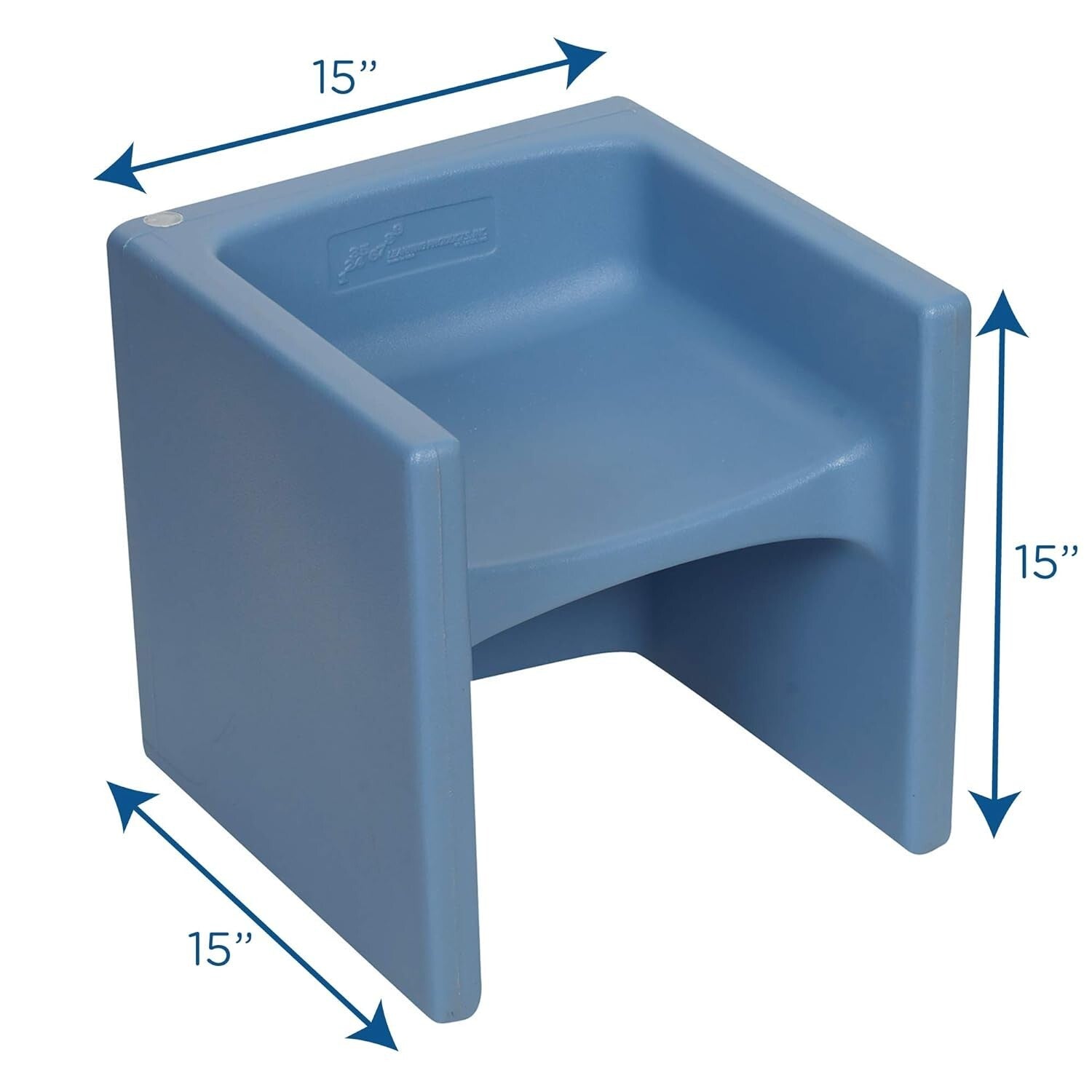 Versatile 3-in-1 Kids Sky Blue Chair: Safe, Easy-Clean Classroom Furniture