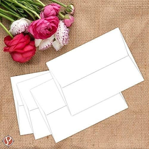 Smooth Finish A2 White Envelopes - Bulk 1000 Pack Ideal for Printing and Mailing