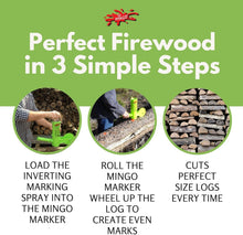 Load image into Gallery viewer, Precision Firewood Cutting Tool with 14", 16" &amp; 18" Adjustable Marking Wheels