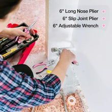Load image into Gallery viewer, Pink Ribbon Tool Set: 263-Piece Home Repair Kit with Durable Storage Bag