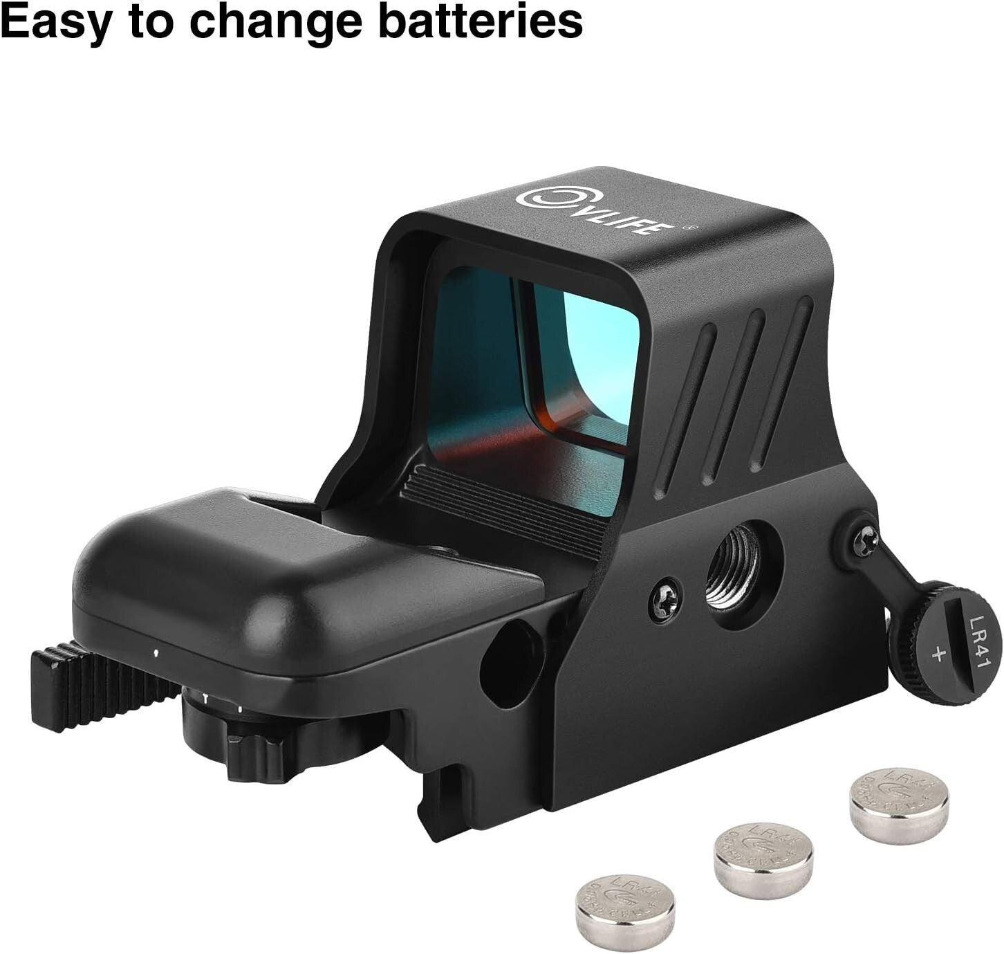 Quick-Detach Picatinny Red Dot Sight with Multiple Reticle System for Hunters
