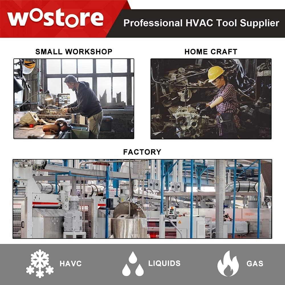 Compact Tubing Flaring Tool with 7 Die Sizes - Ideal for Refrigeration Projects