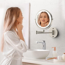 Load image into Gallery viewer, Rechargeable Wall-Mounted Makeup Mirror with 3 Lighting Modes &amp; Dimming Feature