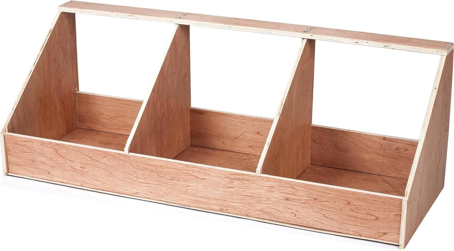 Spacious Triple Nesting Box for Birds and Chickens - 37.64 x 12.8 x 11.22 Inches