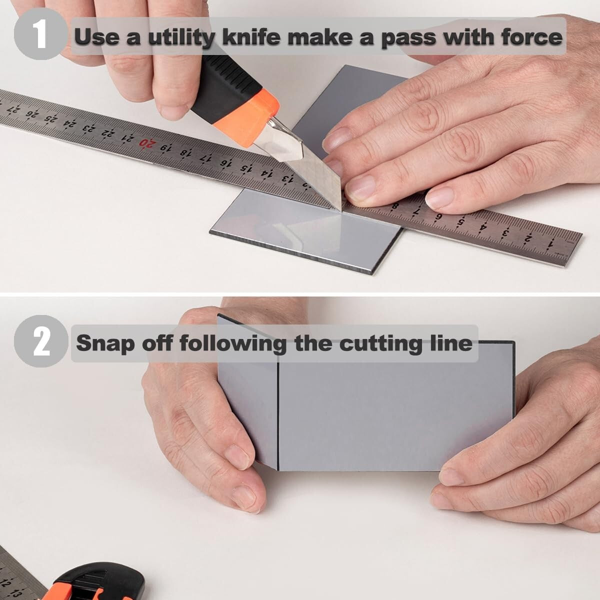 Elegant 100-Piece Polished Grey PVC Wall Tiles - Easy DIY for Kitchen & Bathroom