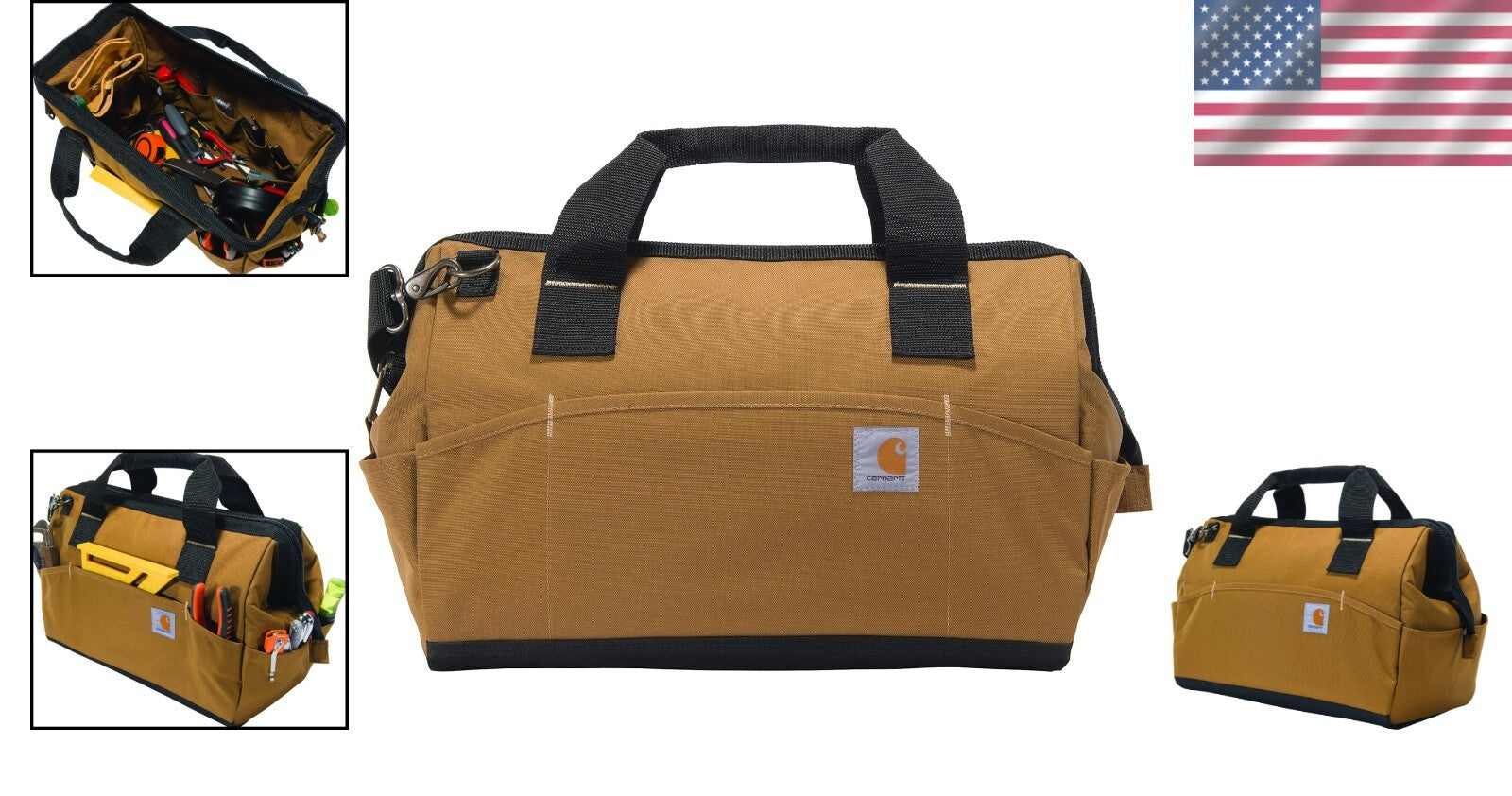 Organize with Ease: Large 16-Inch Tool Bag Featuring Water-Repellent Fabric
