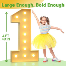 Load image into Gallery viewer, Brilliant 4Ft Neon Number 80 - Easy to Assemble Party Backdrop Decoration
