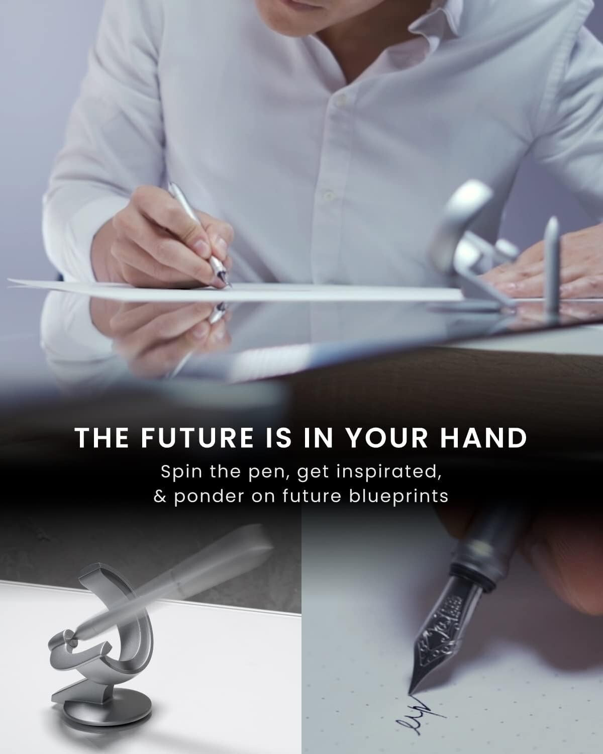 Elegant Hoverpen Future - Fine Nib Luxury Dual Pen Set for Sophisticated Gifting