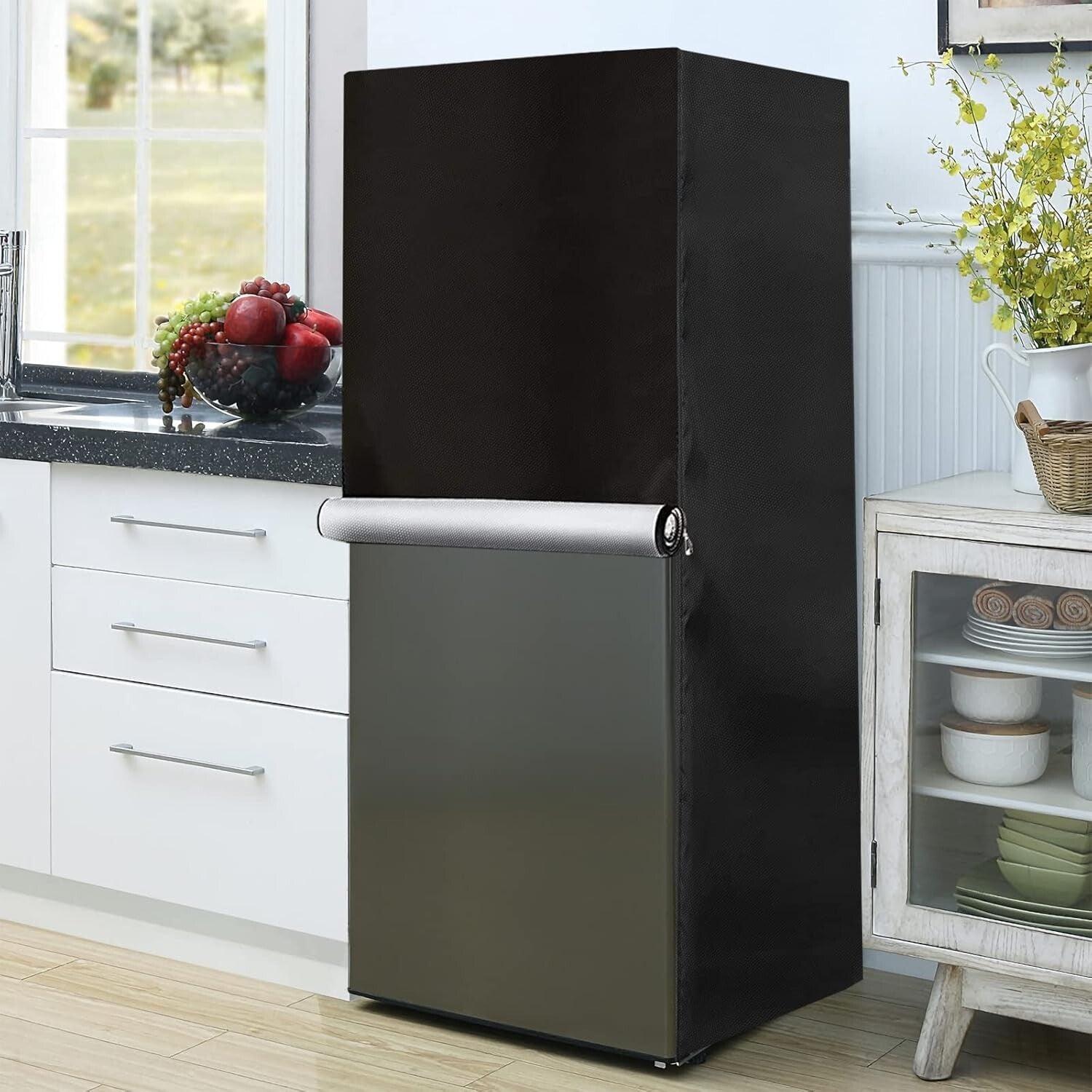 Durable Waterproof Upright Freezer Cover with Storage Pockets - 24"Wx29"Dx61"H