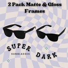 Load image into Gallery viewer, 2-Pack Retro UV400 Sunglasses - 80s Inspired Black Shades for Eye Protection