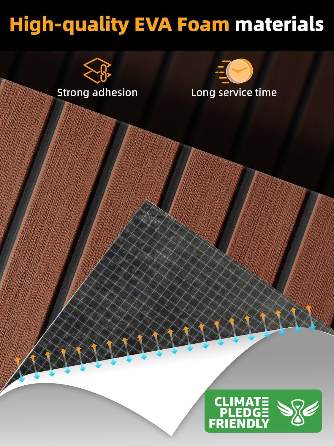 Customizable EVA Marine Decking - Self-Adhesive Faux Teak for Yachts & Kayaks