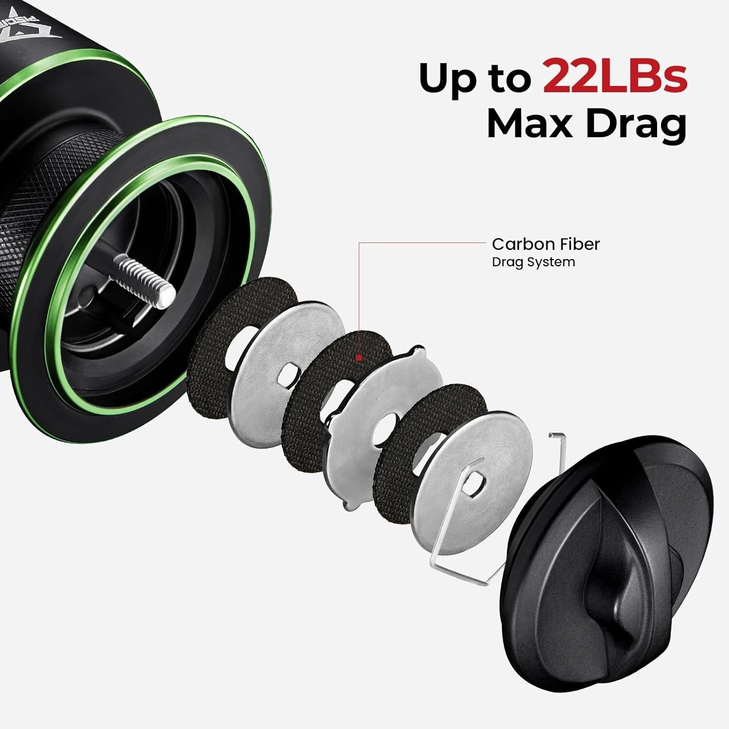 Premium Carbon Fiber Spinning Fishing Reel - 10+1BB, 5.2:1/6.2:1 Gear Ratio