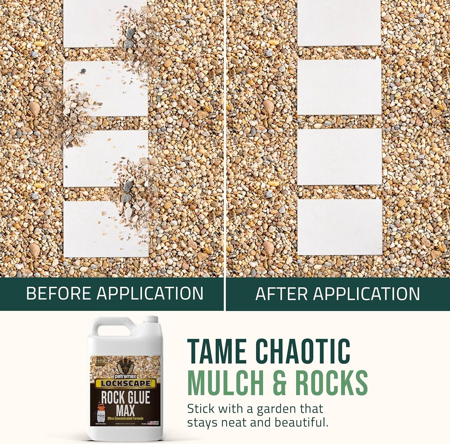 2.5 Gallon Weather-Resistant Rock Glue for Secure Landscaping & Easy Application