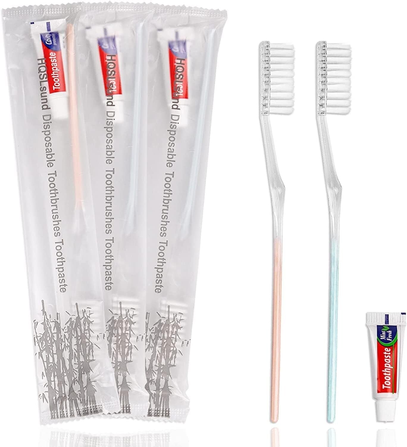 200-Pack Disposable Toothbrushes & Toothpaste - Perfect Travel Kit for Hygiene