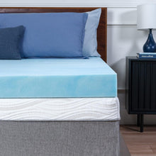 Load image into Gallery viewer, Cooling Gel Swirl Memory Foam Mattress Topper - King Size, Durable &amp; Cozy