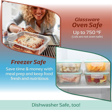 Load image into Gallery viewer, Premium Borosilicate Glass Storage Containers [6-Pack] - BPA, PVC, Lead-Free