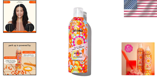 Travel-Friendly Aerosol Dry Shampoo for All Hair Types with Amber Vanilla Scent