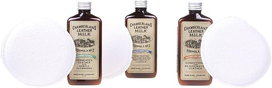 Leather Milk Three-Formula Care Kit with Natural Ingredients - 2 Sizes Available