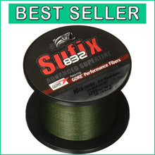 Load image into Gallery viewer, Unmatched Abrasion Resistance: 1200 Yards Low-Vis Green Dyneema Braid 30 lb Line