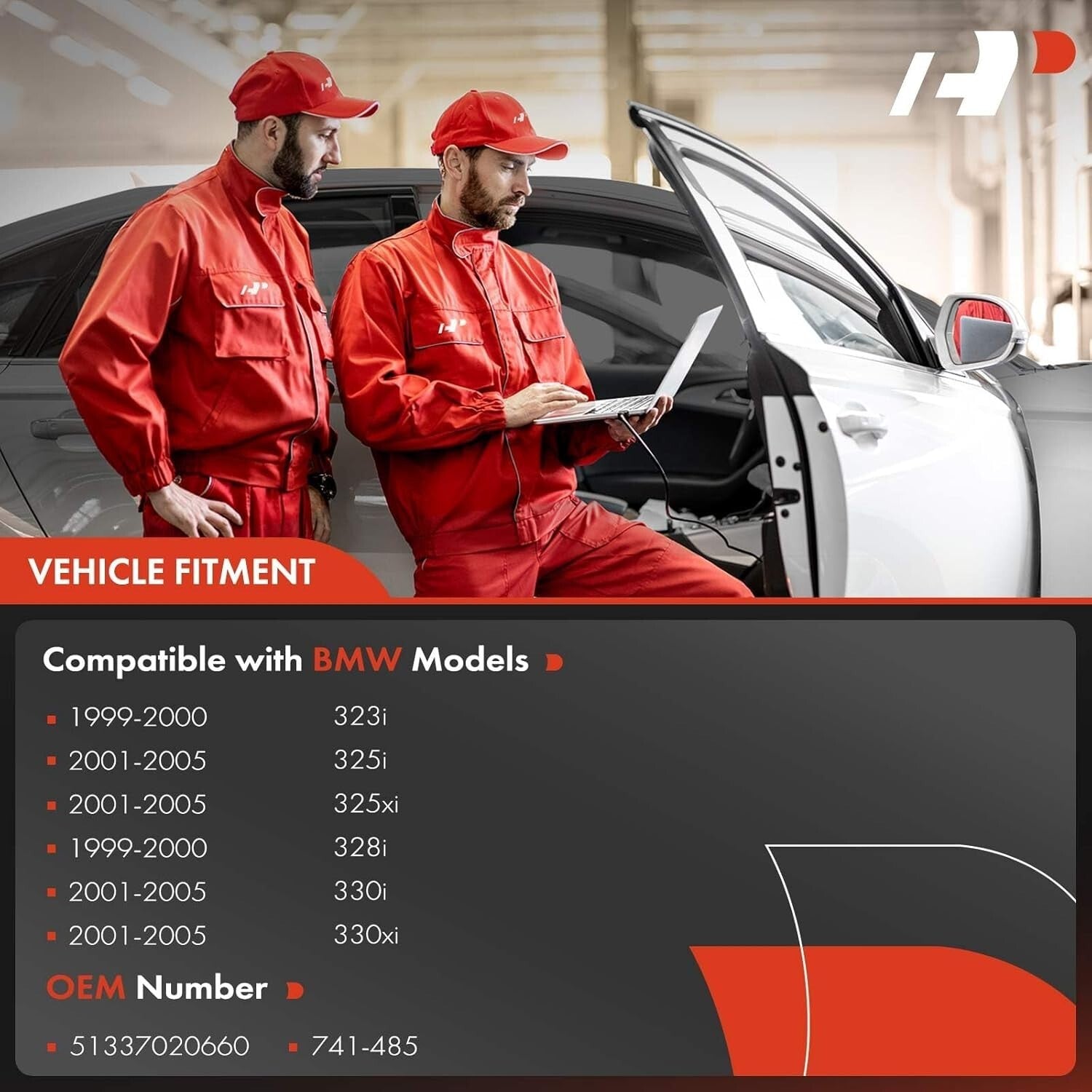 BMW E46 Window Regulator with Motor - Fits 325i 328i 330i Sedan/Wagon 1999-2005