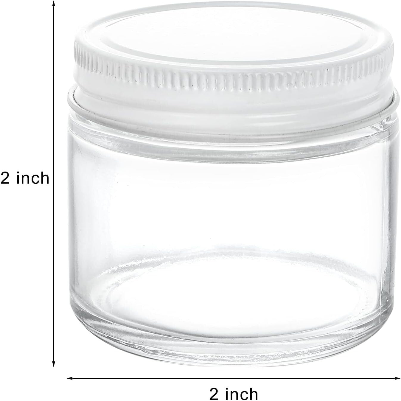 Mini 2 Oz Glass Jars with Airtight Lids - Versatile Storage for DIY & Gifts