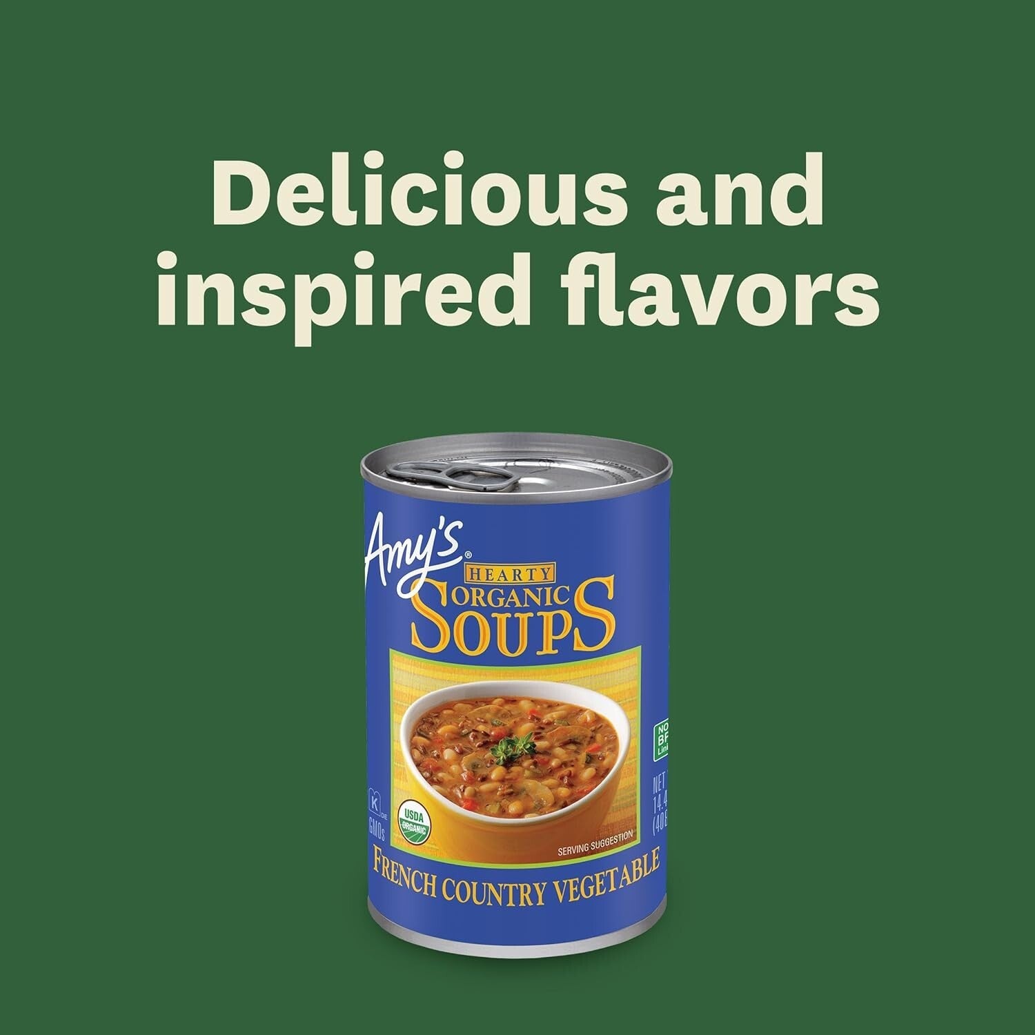 Amy's Hearty Organic French Country Vegetable Soup – Vegan, Gluten-Free 12 Pack