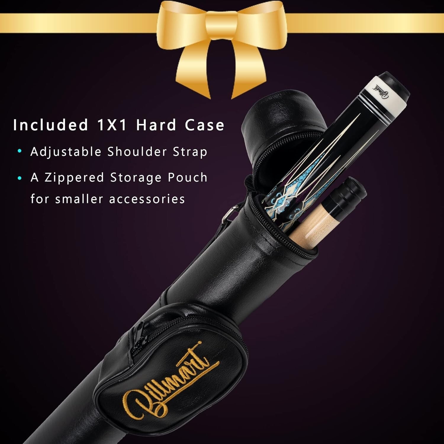 Vibrant 58" Pool Cue Stick with Comfortable Wrapless Grip - Maple Construction