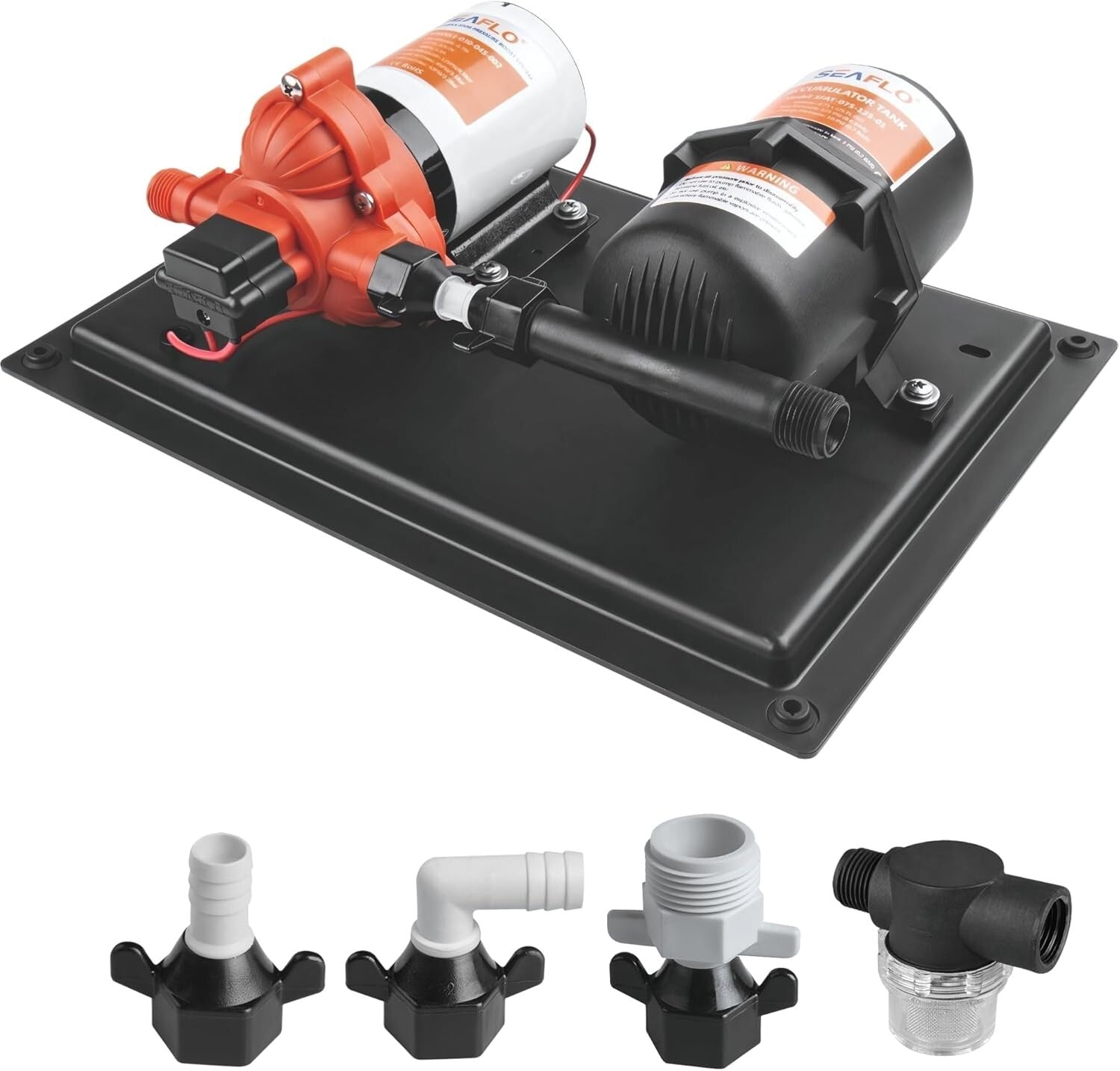 Durable 12V DC 3.0 GPM Pump & 0.2-Gallon Tank System for Off-Grid Applications