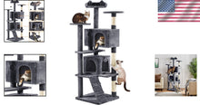 Load image into Gallery viewer, Premium 70in Cat Tower with Cat Condos, Scratch Posts &amp; Indoor Activity Center