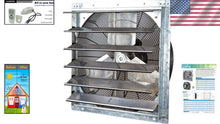 Load image into Gallery viewer, 24" Wall Mounted Exhaust Fan with Automatic Shutter &amp; Variable Speed Control