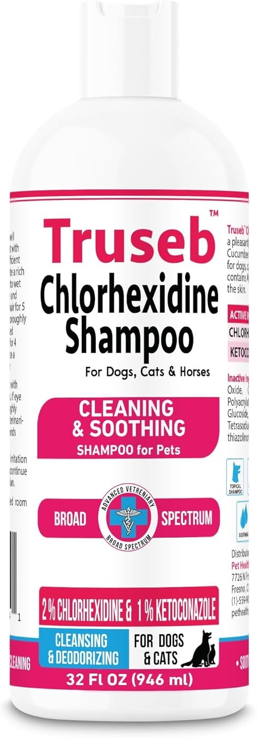 Ketoconazole & Chlorhexidine Shampoo for All Pets – 32 oz Duo Action Care