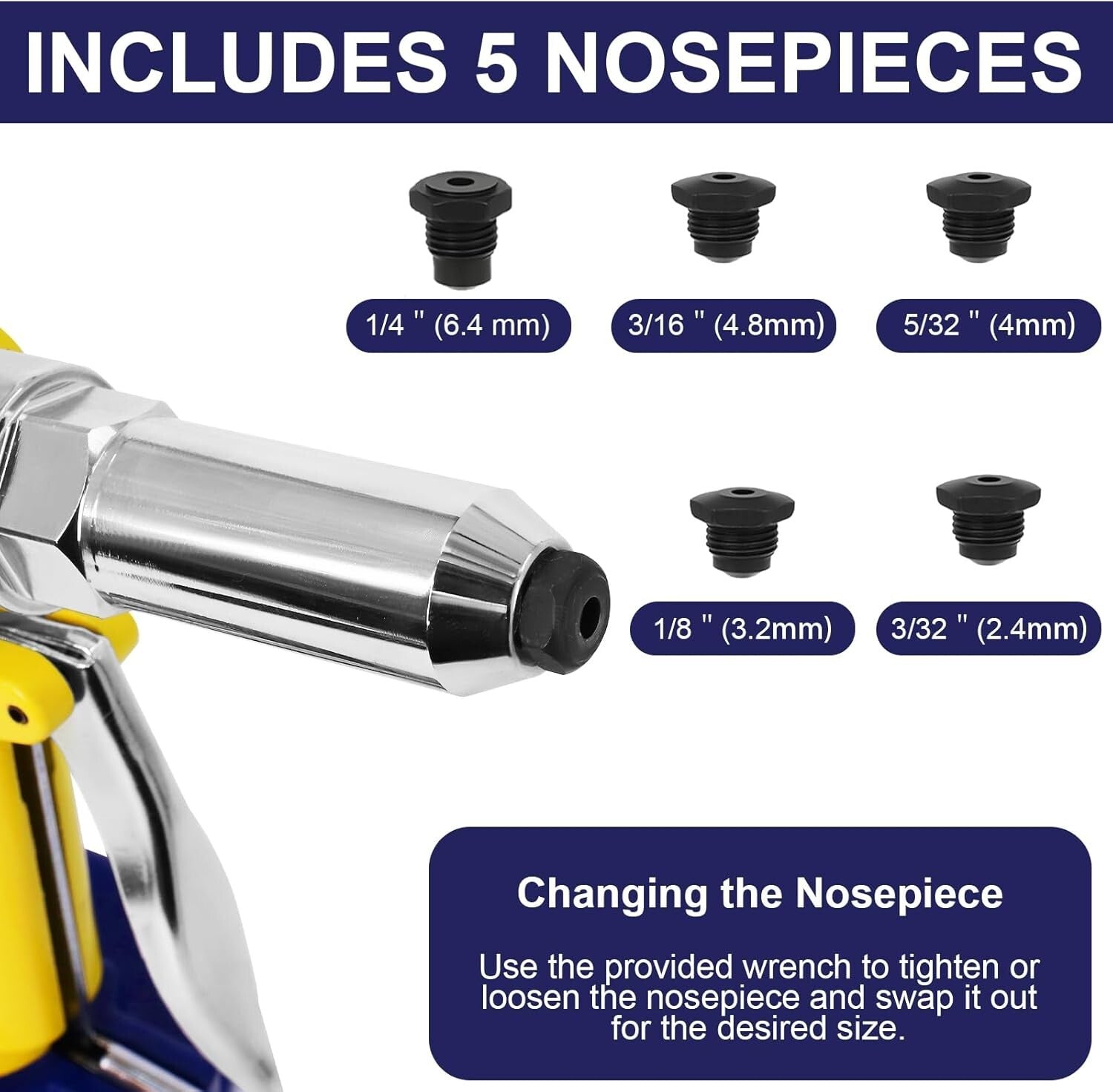 Efficient Pneumatic Riveting Gun with Quick Release Valve & Steel Teeth Design