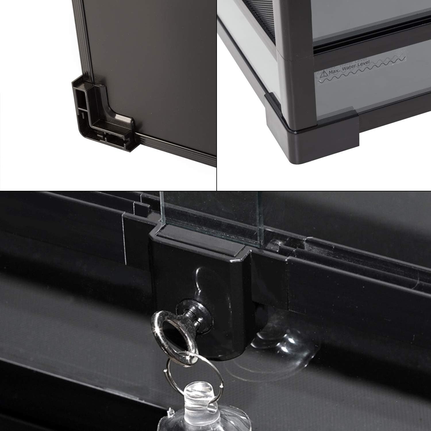 Durable Tempered Glass Terrarium for Reptiles - Easy Clean & Knock-Down Design