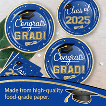 Load image into Gallery viewer, 320 Pcs Disposable Graduation Dinner Plates &amp; Napkins - Ideal for Class of 2025