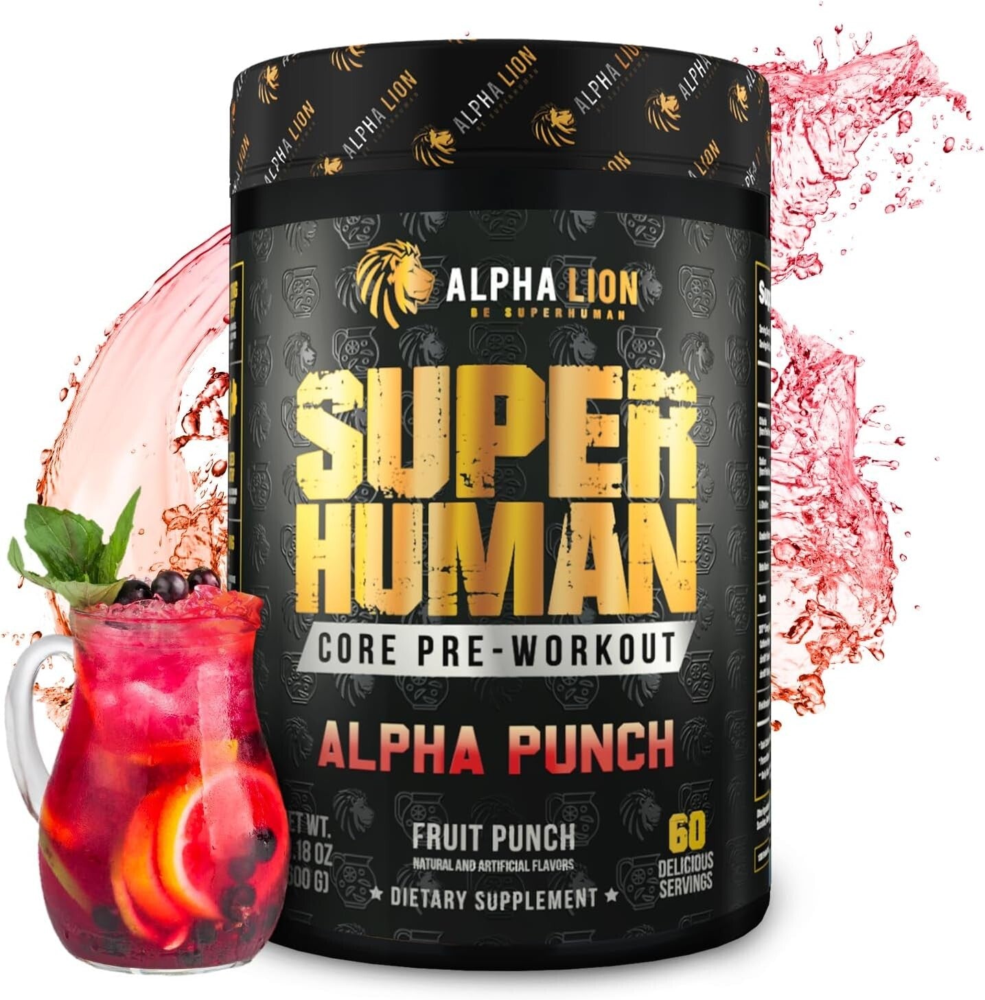 Alpha Punch Core Pre-Workout Powder with Creatine & Sustained Energy—60 Servings