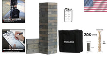 Load image into Gallery viewer, Multifunctional Gray Tower Game - Includes 54 Blocks &amp; Carry Bag for Parties