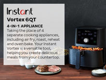 Load image into Gallery viewer, Instant Vortex 6QT Air Fryer - Air Fry, Roast, Bake &amp; Reheat with Smart Features