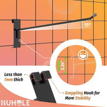 Load image into Gallery viewer, Durable 12-Inch Black Gridwall Hooks - Set of 32 for Smart Organization