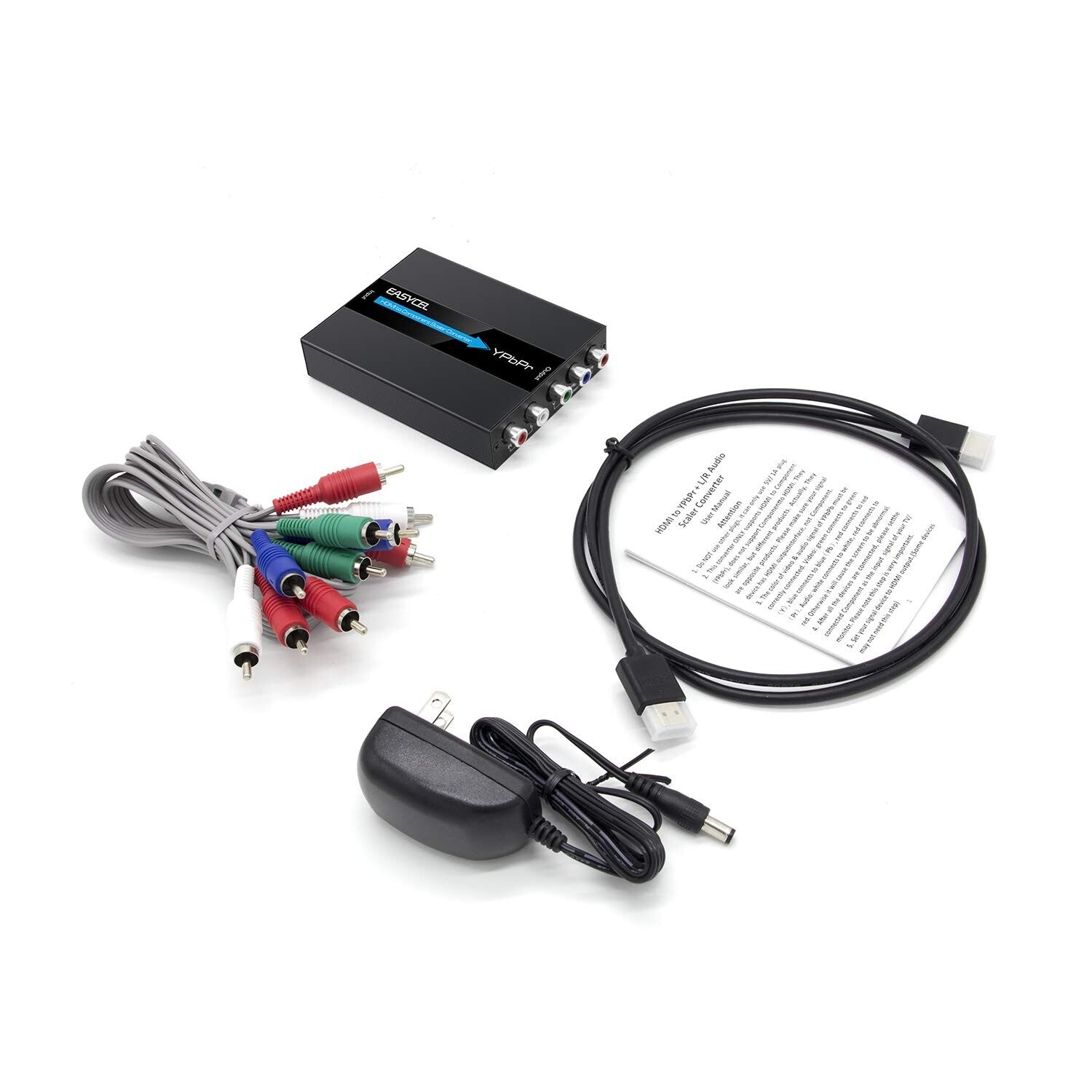 1080P HDMI to Component Converter with Built-in Scaler and Cables Included