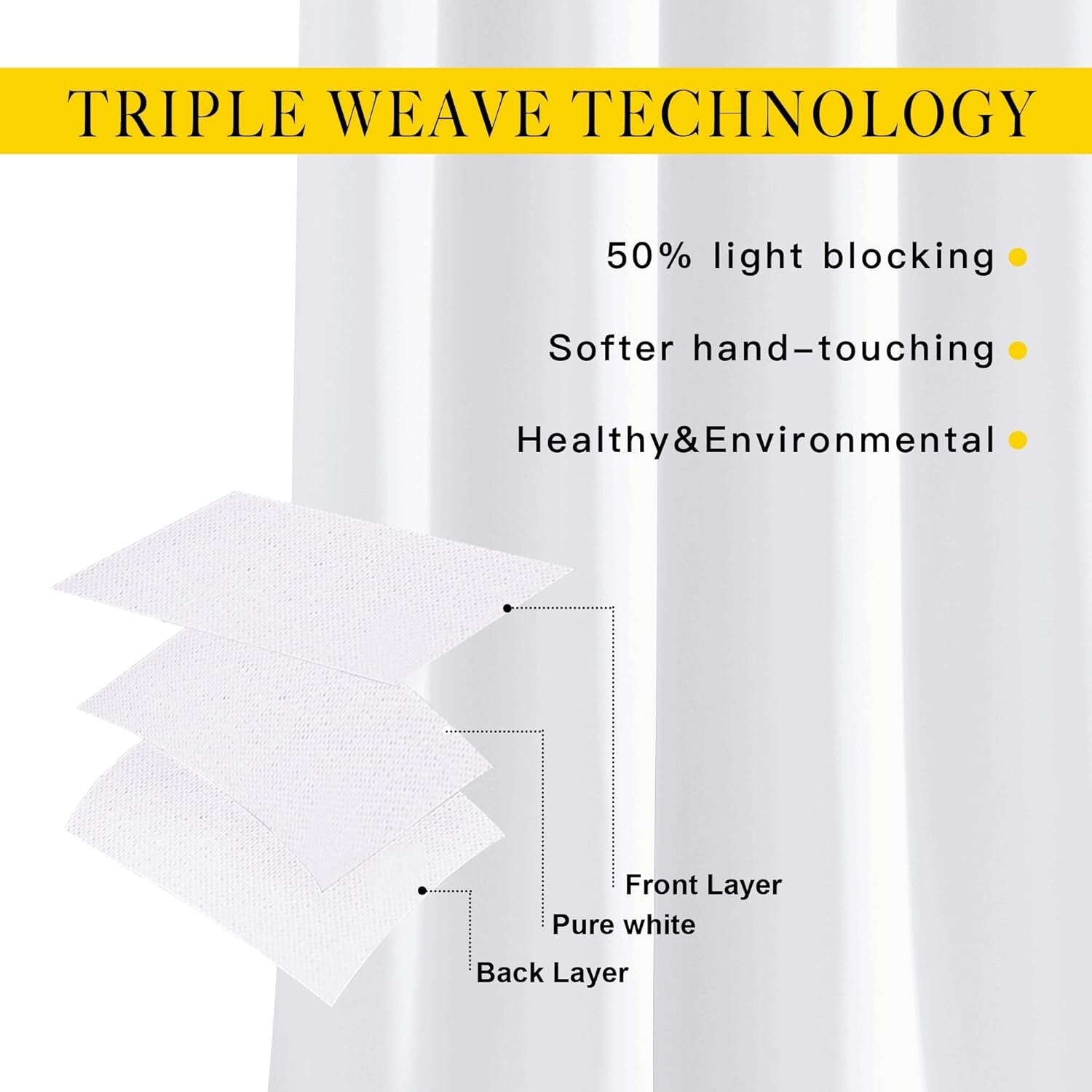 Elegant 50% Blackout Thermal Insulated Grommet Curtains - 66" x 102", 2 Panels