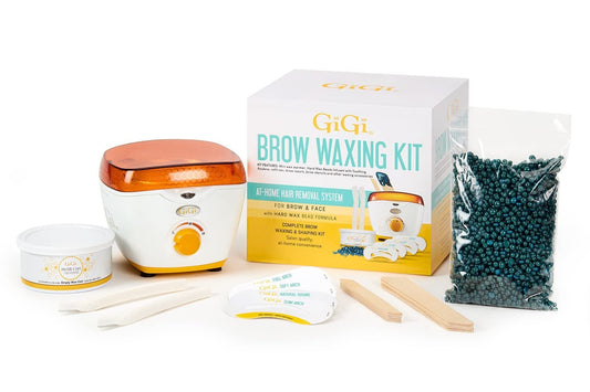 DIY Brow Waxing Kit with Essential Tools & Mini Honee Warmer for Perfect Shape