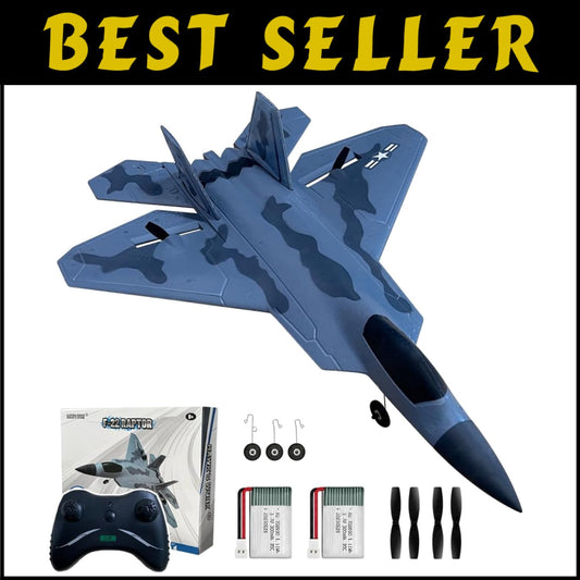 Beginner-Friendly 2 CH F-22 RC Airplane - Ready to Fly with 2.4GHz Control