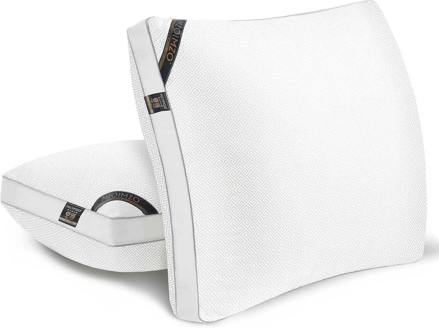 Breathable Microfiber Sleep Pillows - 2 Pack European Size for Neck Pain Relief