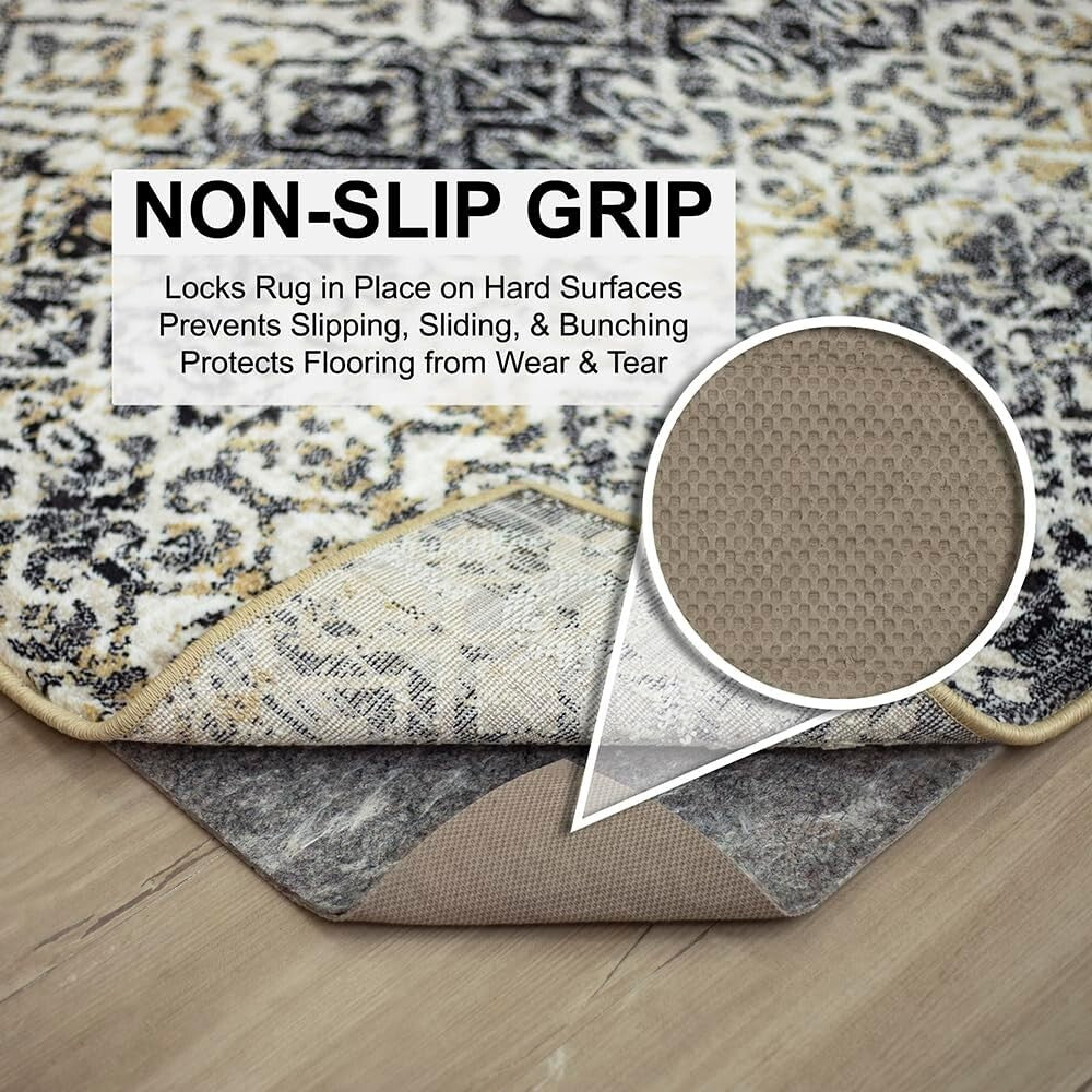 Customizable 2' x 6' Dual Surface Rug Pad with Non-Slip Grip & Comfort