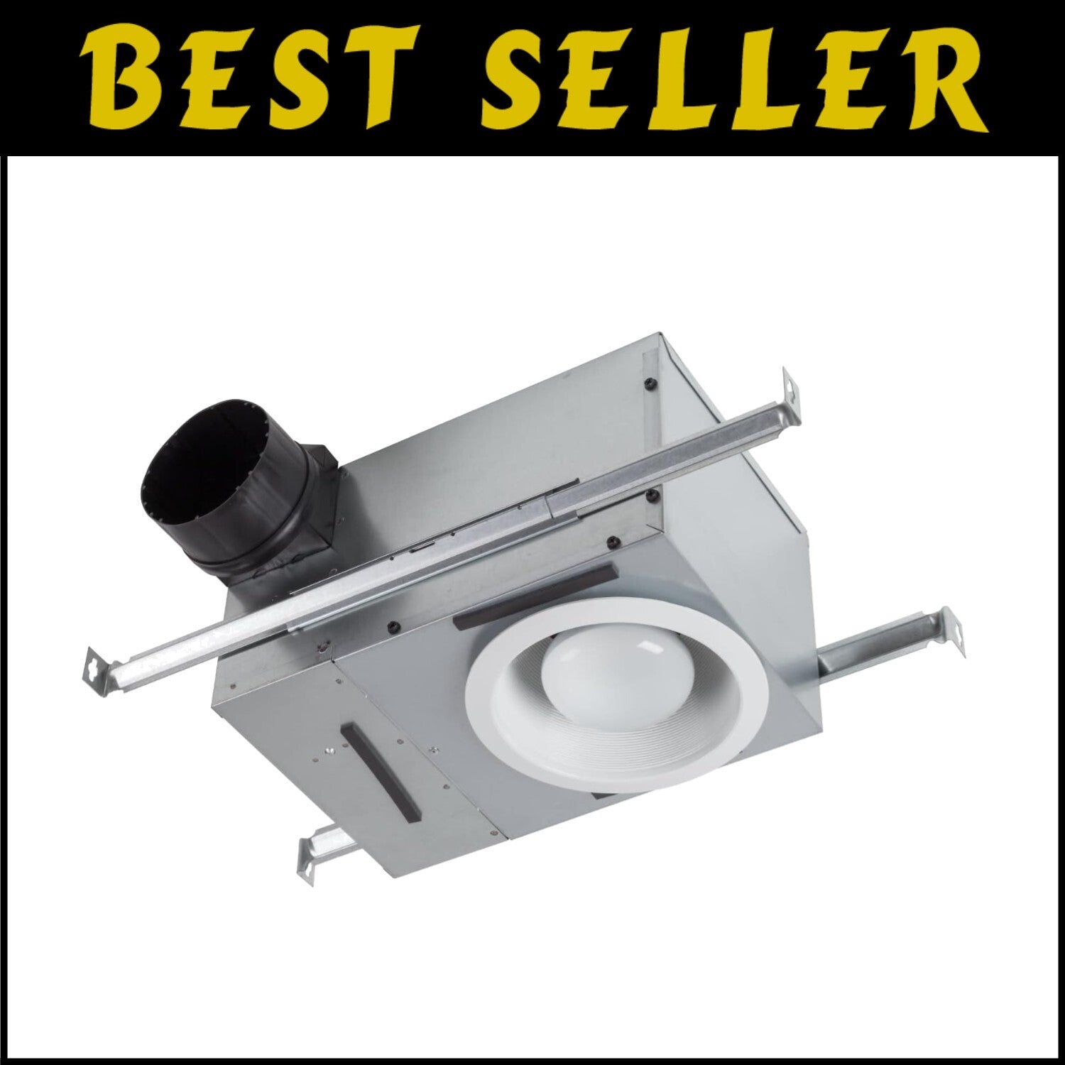 Compact Recessed Ventilation Fan with Light - 70 CFM, Ideal for Kitchen & Bath