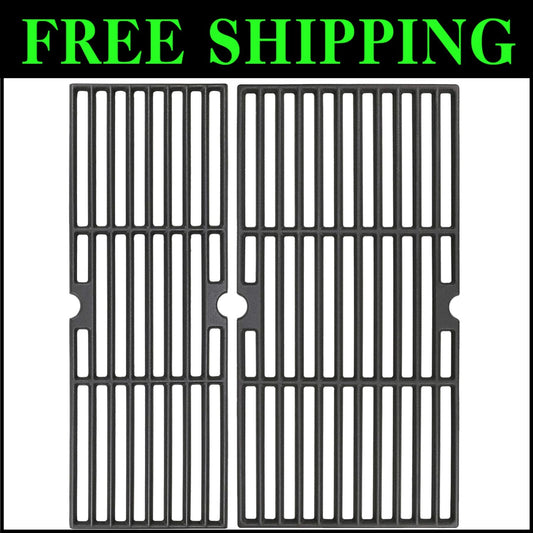 Versatile 2 Piece Cast Iron Grill Grates - Fits Charbroil Gas Grills 463673017