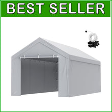 Load image into Gallery viewer, Robust 10x20 ft Carport Canopy Cover with Durable Side Wall for Outdoor Shelter