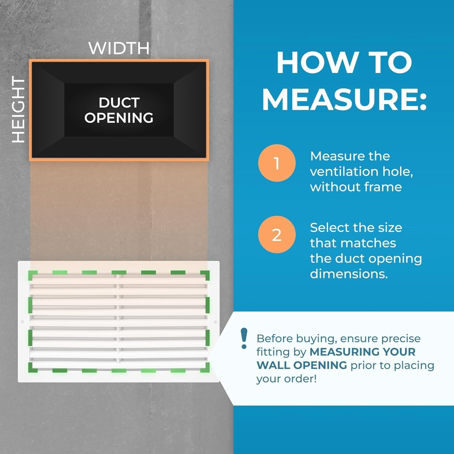 Quiet Operation 20 x 12 Inch AC Transfer Grille - Easy Install & Lightweight