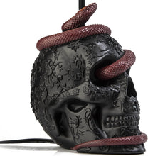 Load image into Gallery viewer, Dark Elegance: 24" Snake Skull Table Lamp with Color Changing Feature